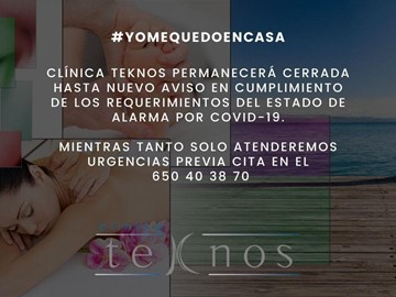 El equipo de Clínica Teknos se queda en casa para parar la propagación de Covid-19