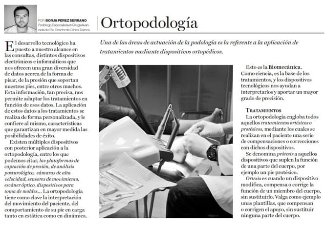 Podología clínica Teknos en Ourense y Ribadavia